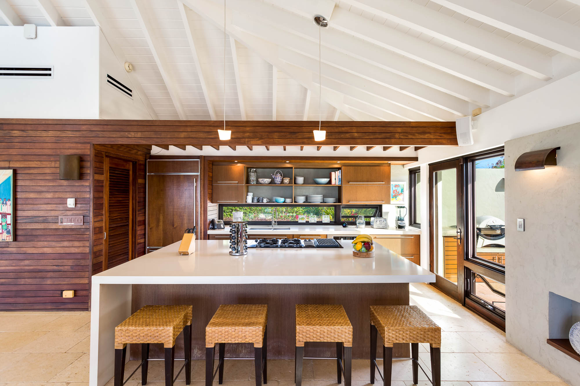 Kitchen and dining space at Seabird Villa